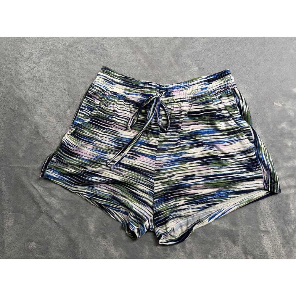 Mod Lusive Shorts Women Small Multicolor Space Dye Stretch Drawstring Beach Wear
